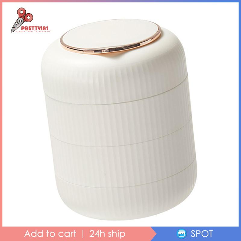 [Prettyia1] Giá Đỡ Bông Tai 4 Tầng Xoay Được Chống Trượt Bền Bỉ Để Bàn Lễ Hội Du