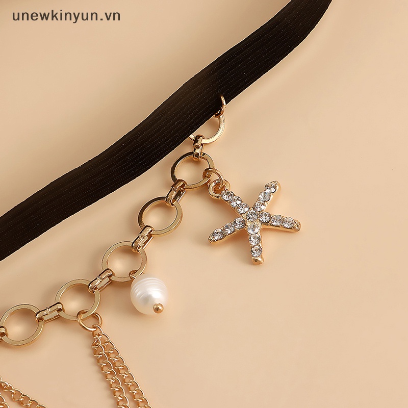 Chuỗi Dây Đeo Đùi Đính Vỏ Sò / Sao Biển Lấp Lánh Quyến Rũ Cho Nữ