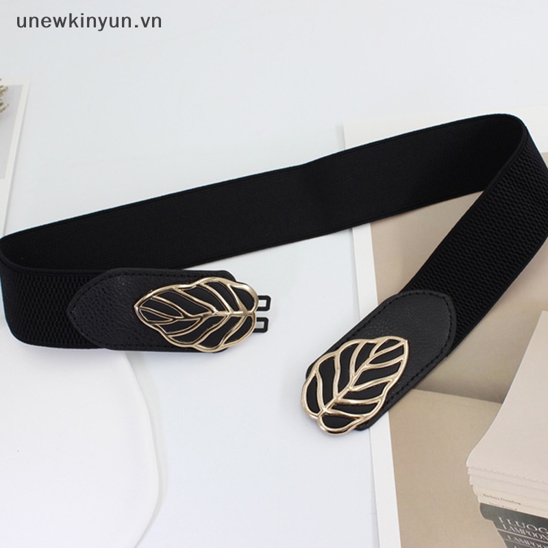 Thắt Lưng Nữ Bản Rộng Co Giãn Có Khóa Kim Loại Thời Trang