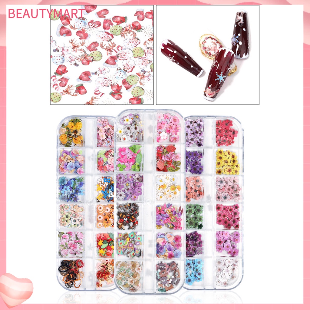 Hộp 12 Ngăn Đựng Bột Màu Vẽ Móng Nghệ Thuật