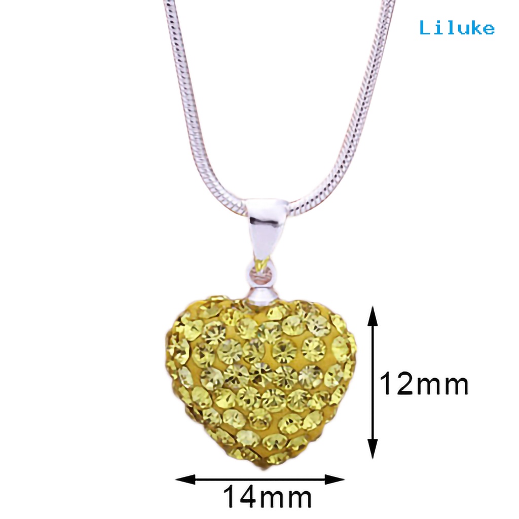 Vòng cổ Hợp Kim Trang Trí Mặt Hình Trái Tim Đính Đá Xinh Xắn Cho Nữ
