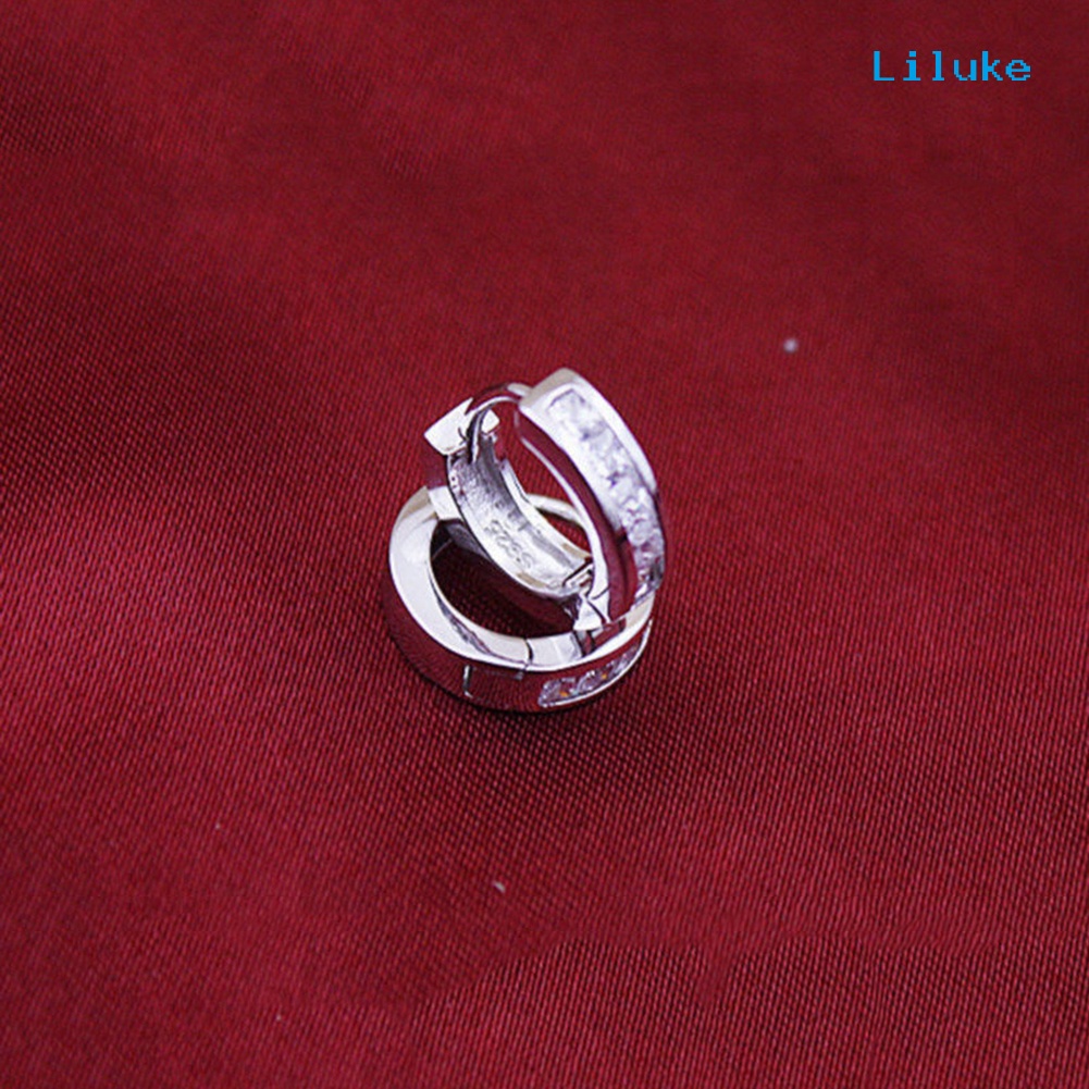 Đôi Khuyên Tai HìNh VòNg TròN ĐíNh Kim Cương Giả ThờI Trang Cho Nữ