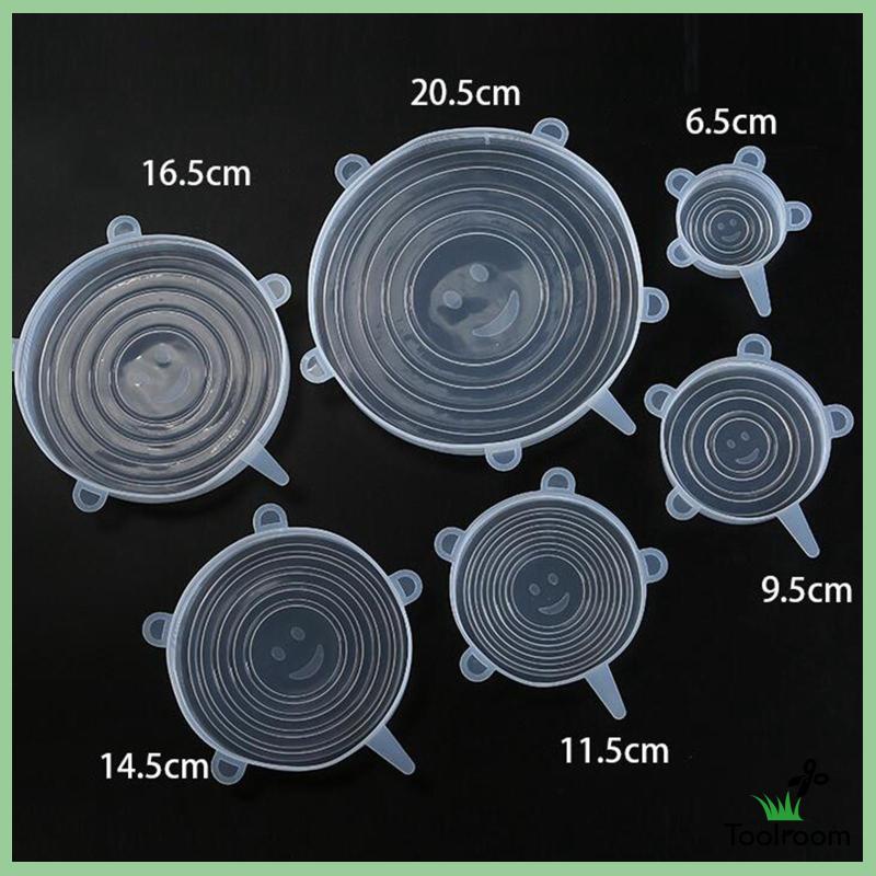 Set 6 Nắp Silicone Co Giãn Đậy Hộp Thực Phẩm