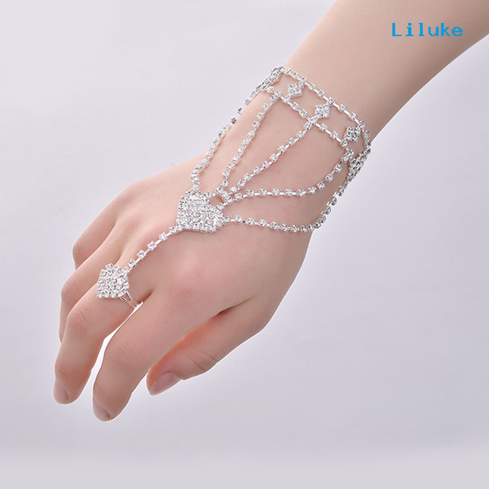 Vòng Tay Hợp Kim Mạ Vàng Trang Trí Hình Nơ / Trái Tim Đính Đá Thời Trang Cho Nữ