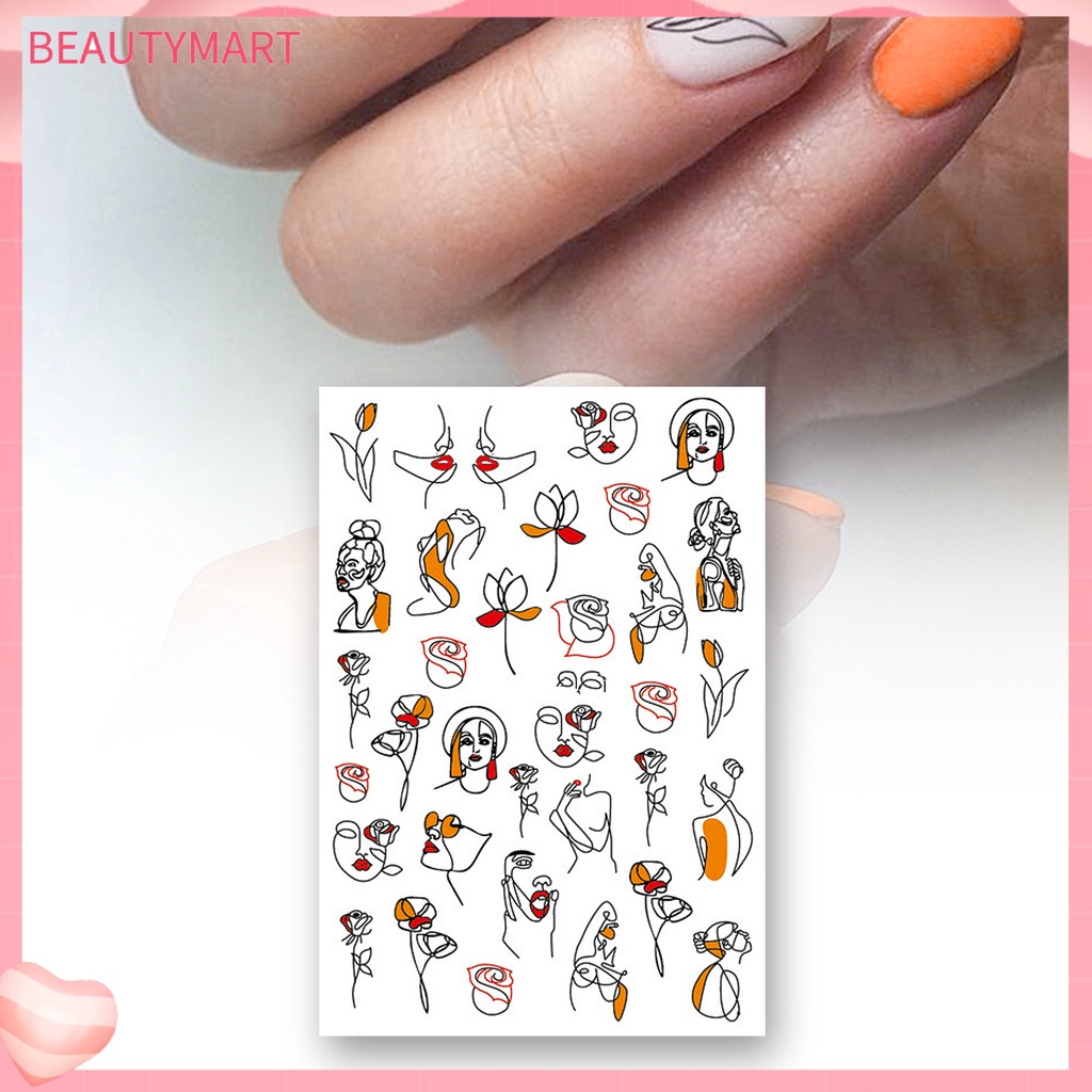 Miếng Dán Trang Trí Móng Tay Họa Tiết 3D Thời Trang Dành Cho Nữ