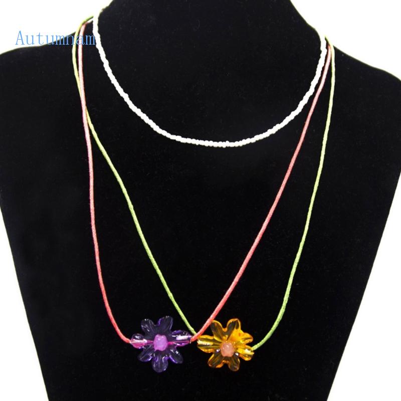 Set 3 Vòng Cổ Choker Mặt Hoa Thời Trang Cho Nữ