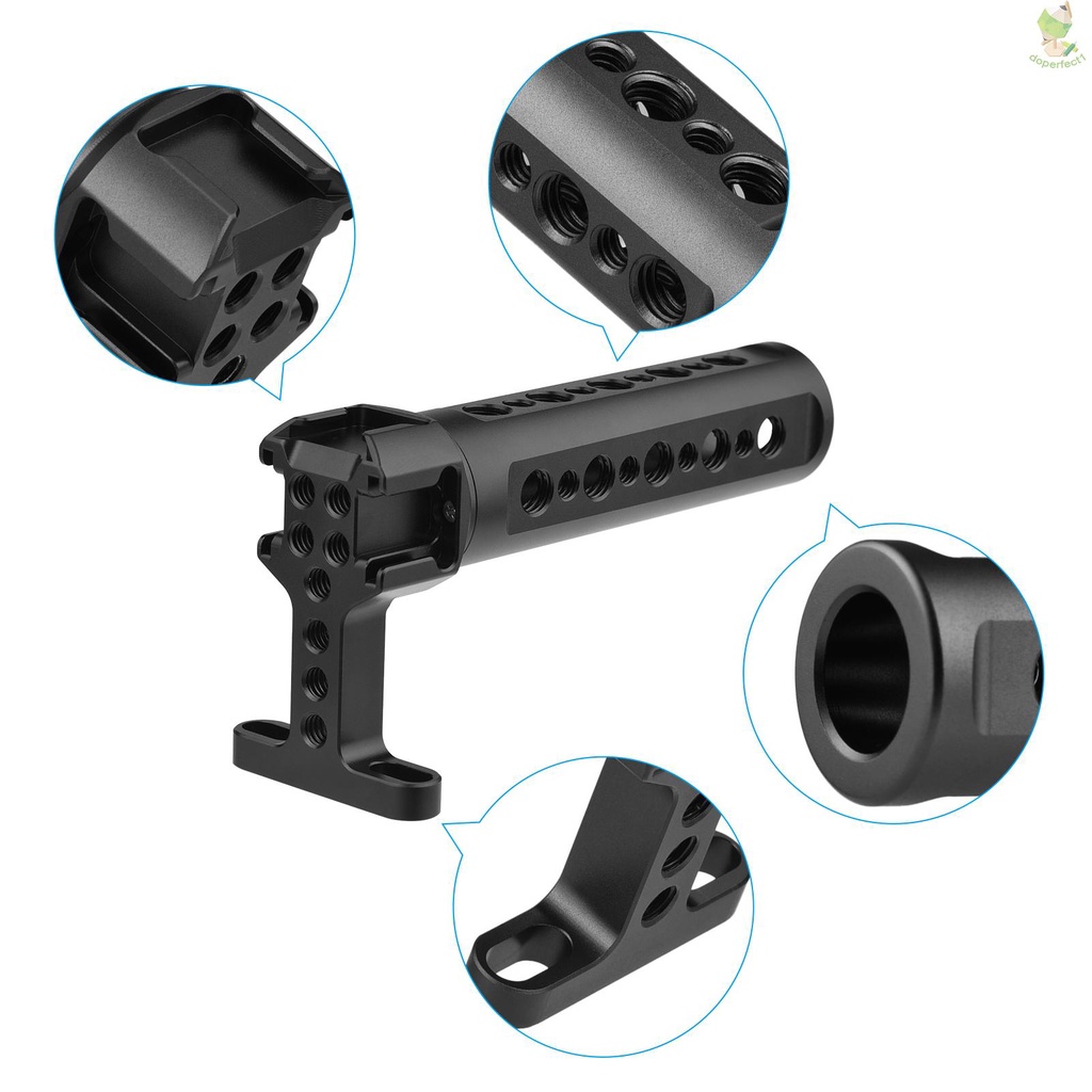 Universal Camera Cage Top Handle Grip with 1/4 Inch 3/8 Inch Threaded Screw Holes Cold Shoe Mounts for Photography Lamp    Came-6.5