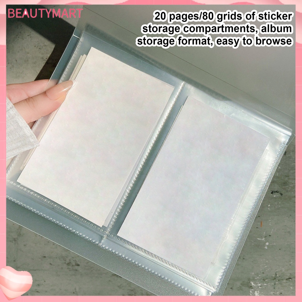 Hộp Rỗng Trong Suốt Đựng Miếng Dán Móng Trang Trí Nghệ Thuật 20 Trang