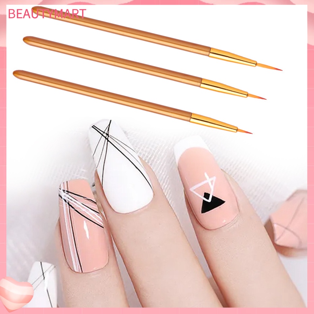 Set 3 Cọ Vẽ Trang Trí Móng Tay Nghệ Thuật Siêu Mịn Đa Năng
