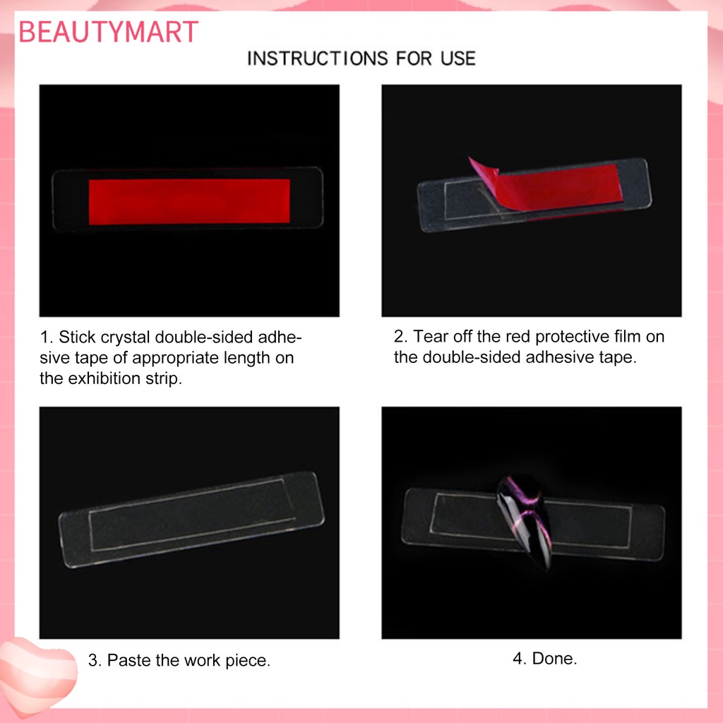 1 Bộ Miếng Dán Trưng Bày Móng Tay Trong Suốt Chuyên Nghiệp