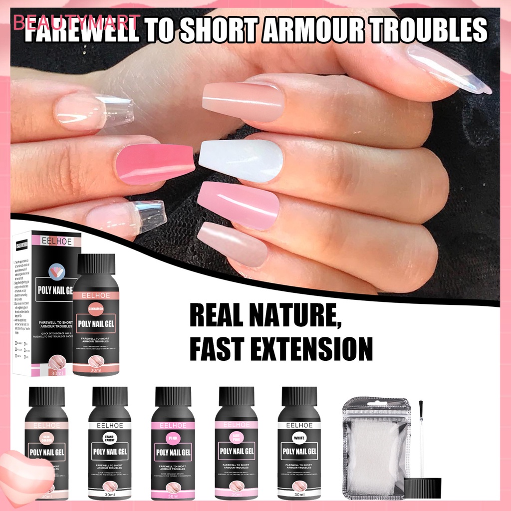 1 Bộ Gel Poly 30ml Nối Dài Móng Tay Nhanh Khô Lâu Trôi Chuyên Nghiệp