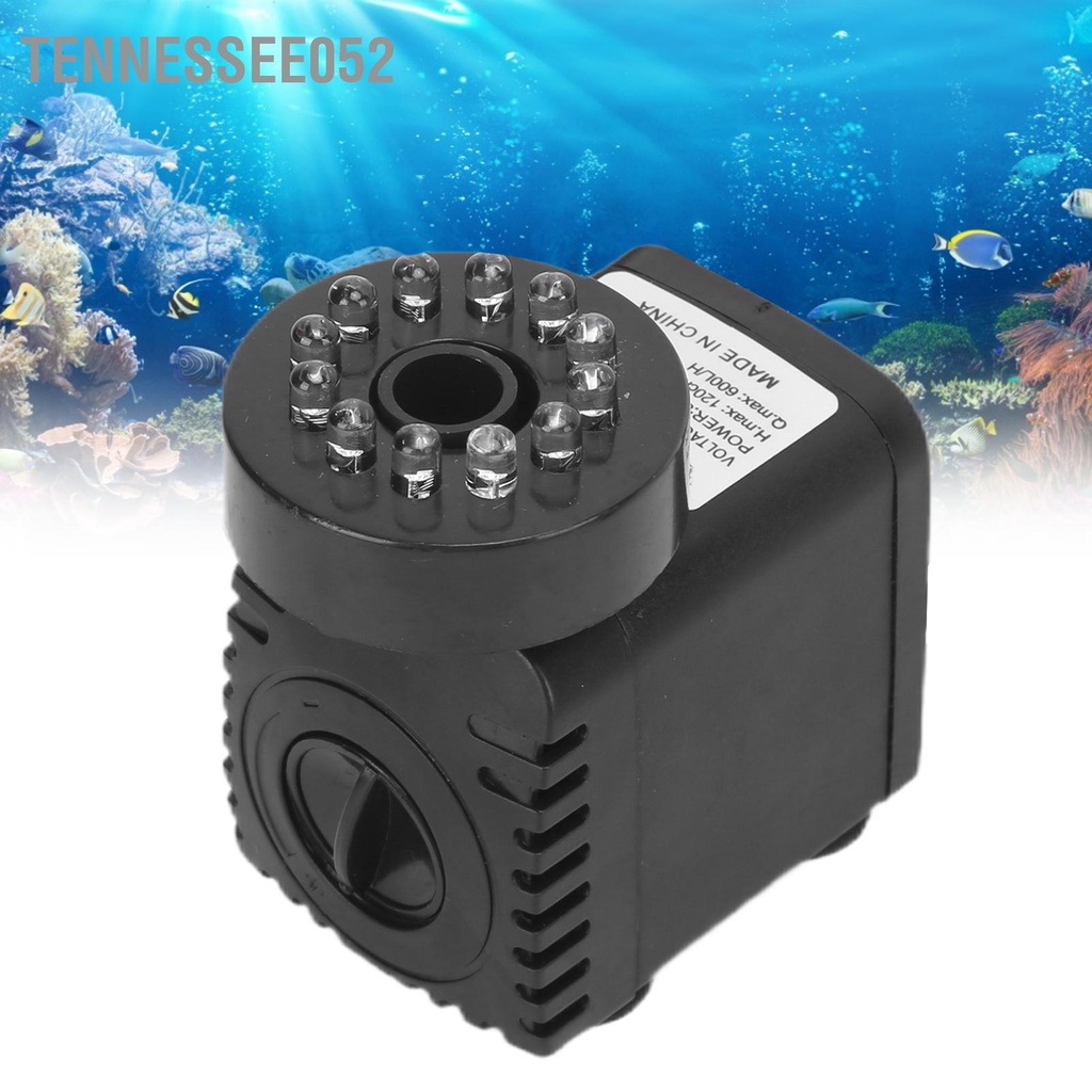 Tennessee052 Máy Bơm Chìm Có Đèn LED Nước Ánh Sáng Cho Tính Năng Bể Cá Trang Trí Nhà Cửa Đài Phun