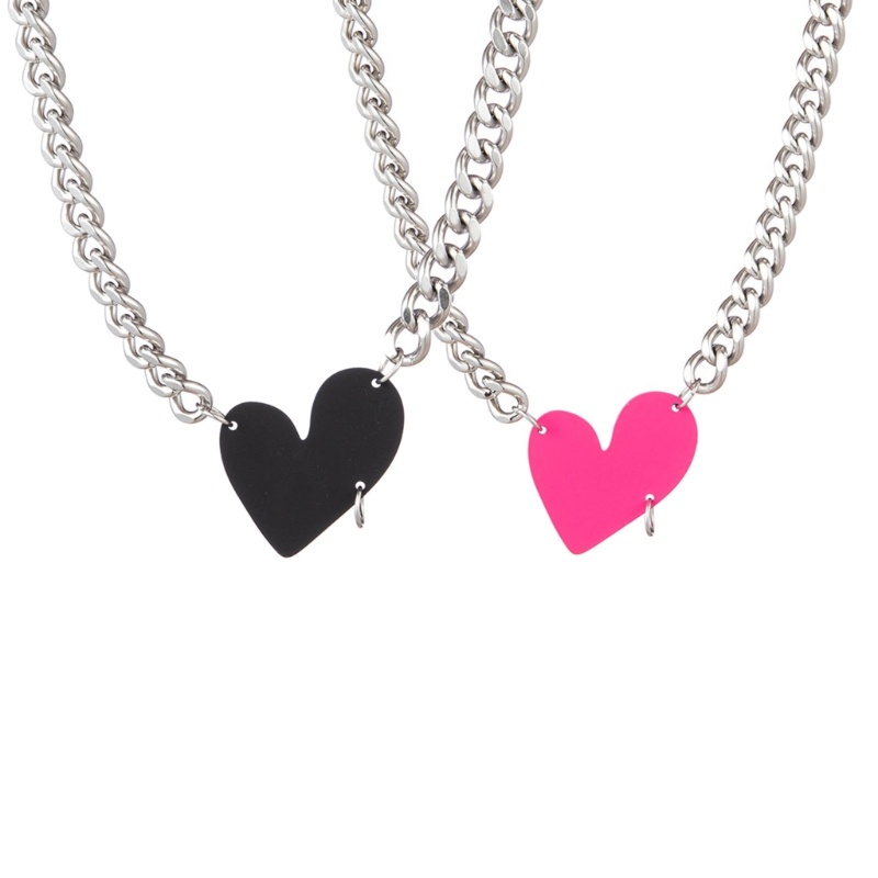 Vòng Cổ Choker Mặt Trái Tim Lớn Màu Đen Thanh Lịch Cao Cấp Dễ Phối Đồ Có Thể Điều Chỉnh Cho Nữ