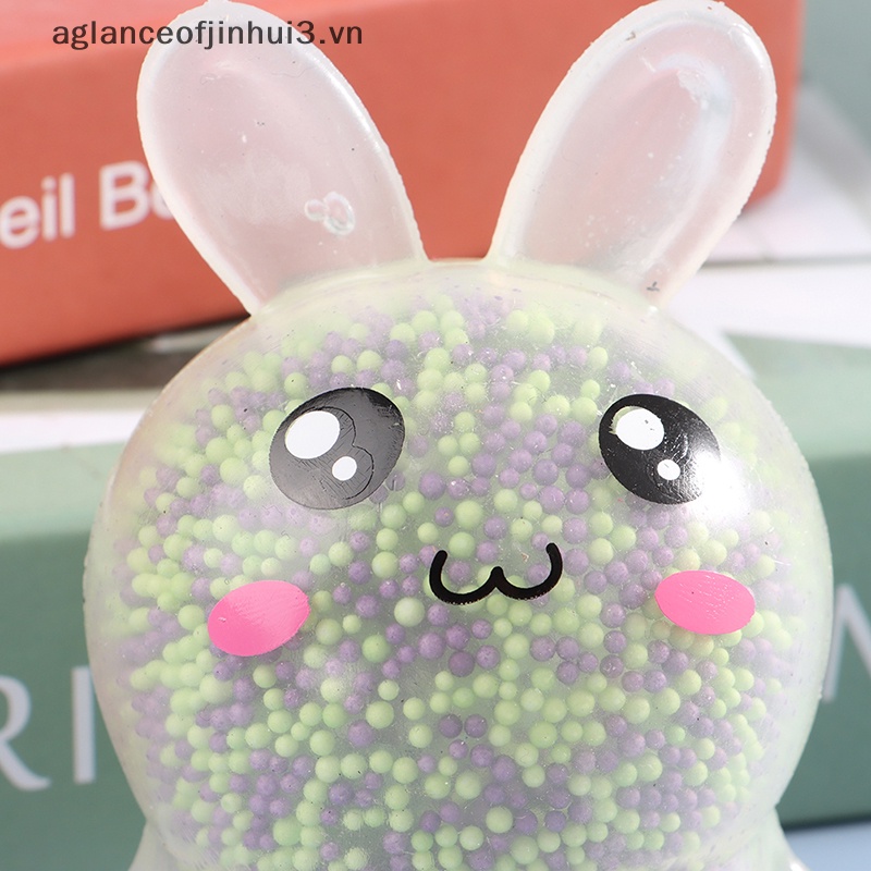 1 Đồ Chơi Bóp Hình Thỏ Có Đèn Phát Sáng