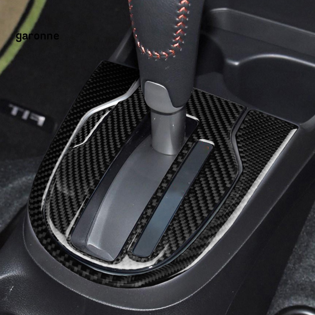 Bộ 3 Miếng Dán In Họa Tiết Sợi Carbon Chịu Nhiệt Độ Cao Trang Trí Bảng Điều Khiển Cần Gạt Số Cho Honda Fit / Jazz 2014-2018
