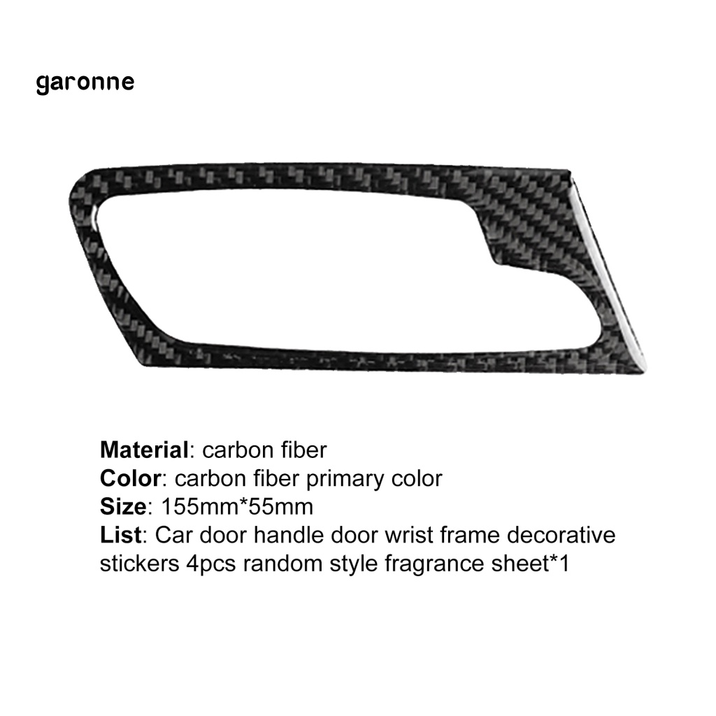 Bộ 4 Miếng Dán Tay Nắm Cửa Xe Hơi Họa Tiết Sợi Carbon Cách Nhiệt Chống Bụi Cho BMW X5 E70 E71 08-14