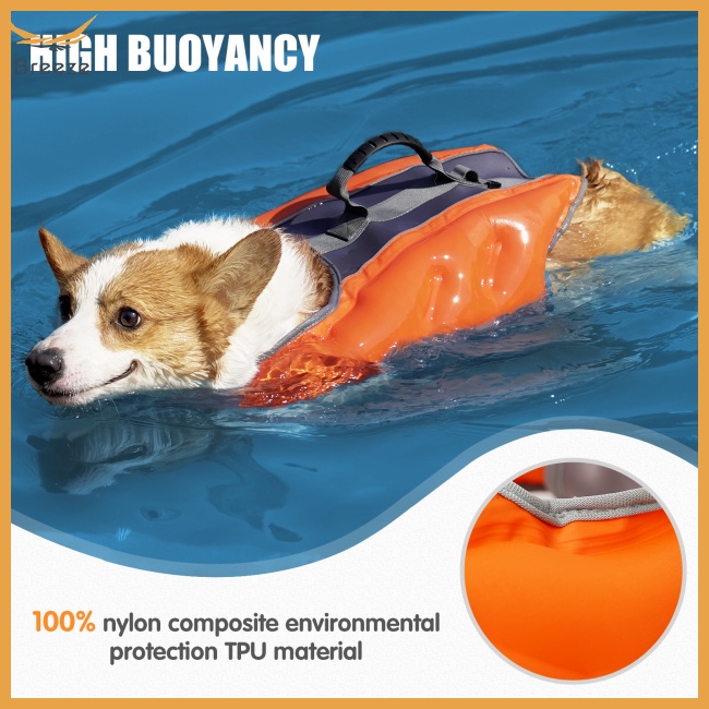 Áo Phao Cứu Sinh An Toàn Bằng Vải Oxford Tùy Chỉnh Kèm Bơm Cho Chó Cỡ Nhỏ / Vừa / Lớn