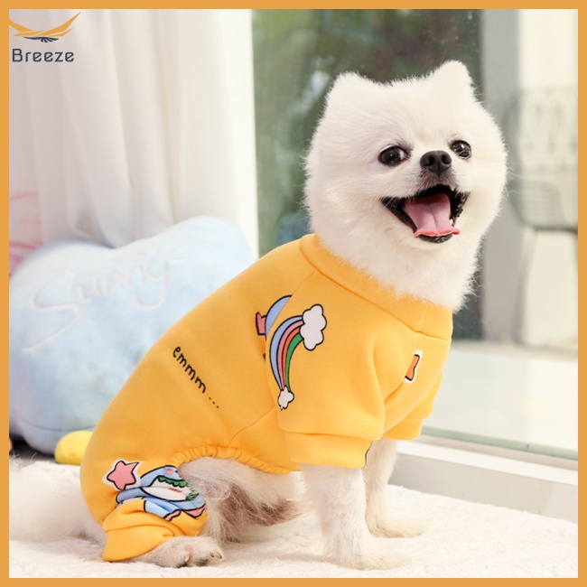 Bộ Đồ Ngủ Bốn Ống Giữ Ấm Bốn Chân Dễ Thương Cho Cún Cưng Cỡ Nhỏ / Vừa / Nhỏ