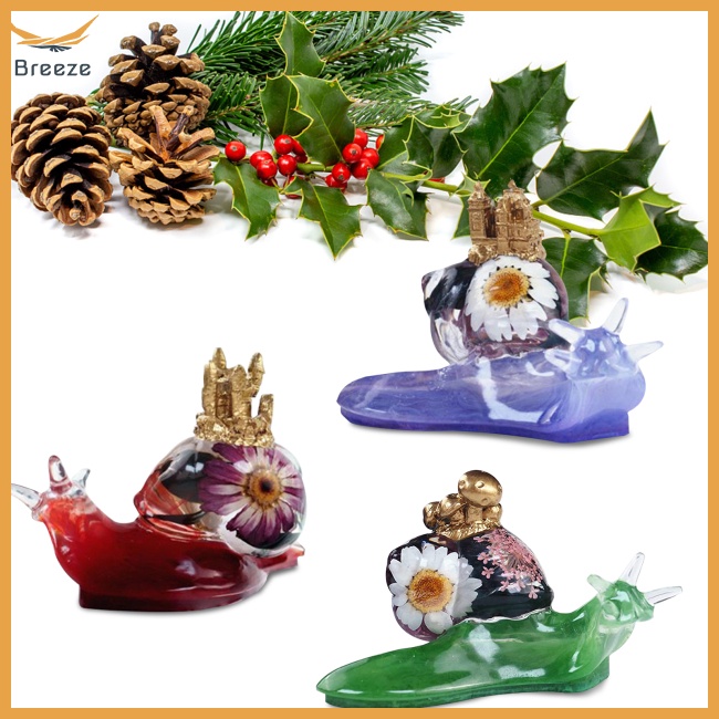 Set 3 Khuôn Làm Bánh Hình Ốc Sên 3d Bằng Nhựa Resin