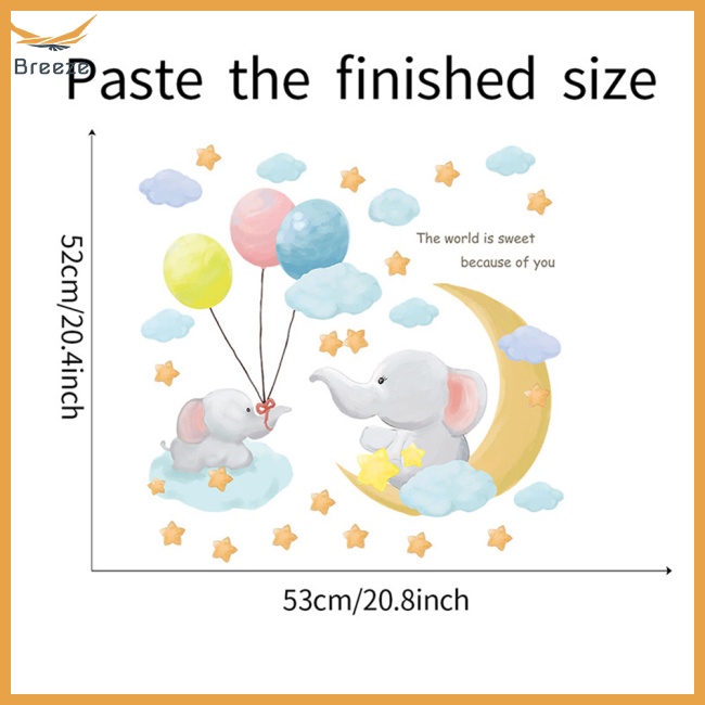 Sticker Dán Tường Tự Dính Họa Tiết Hoạt Hình Dễ Thương Bắt Mắt