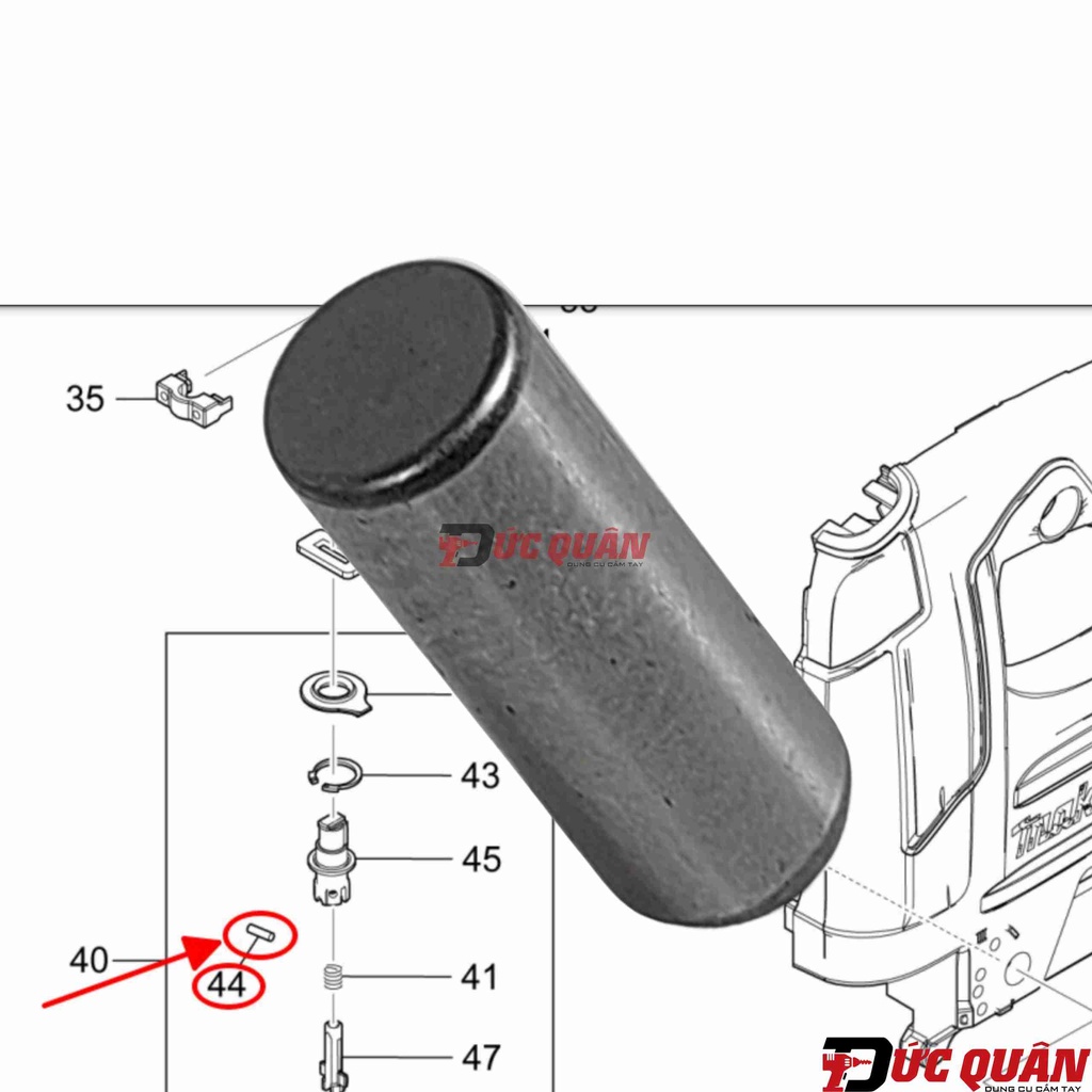 Chốt gài (2) dùng cho máy cưa lọng Makita JV0600K/ JV103D