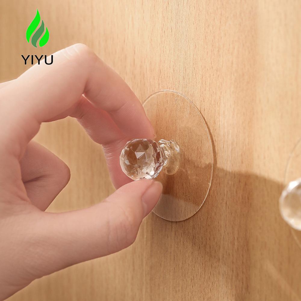 YIYU 1 Tay Nắm Ngăn Kéo Tủ Bằng Acrylic Tự Dính Hình Dạng Độc Đáo
