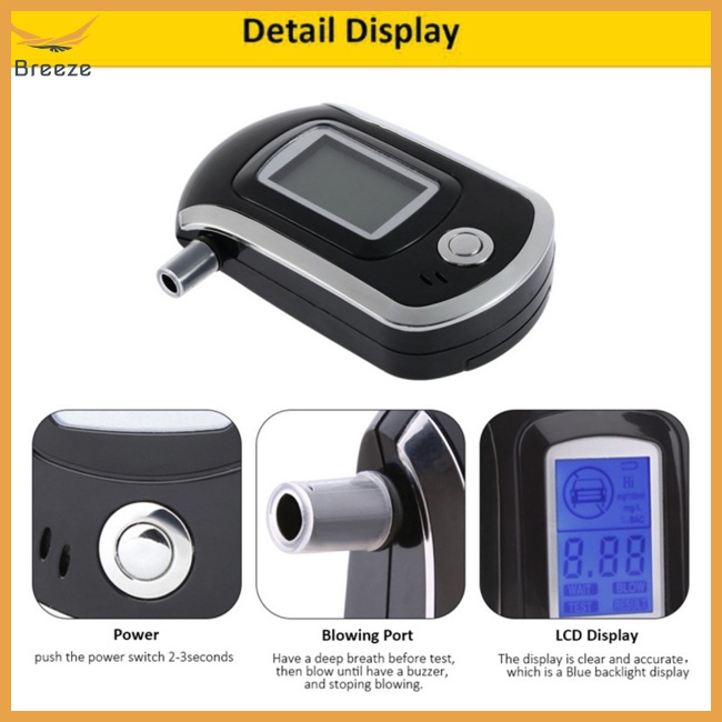Máy Phân Tích Nồng Độ Cồn Điện Tử At6000 Màn Hình Lcd