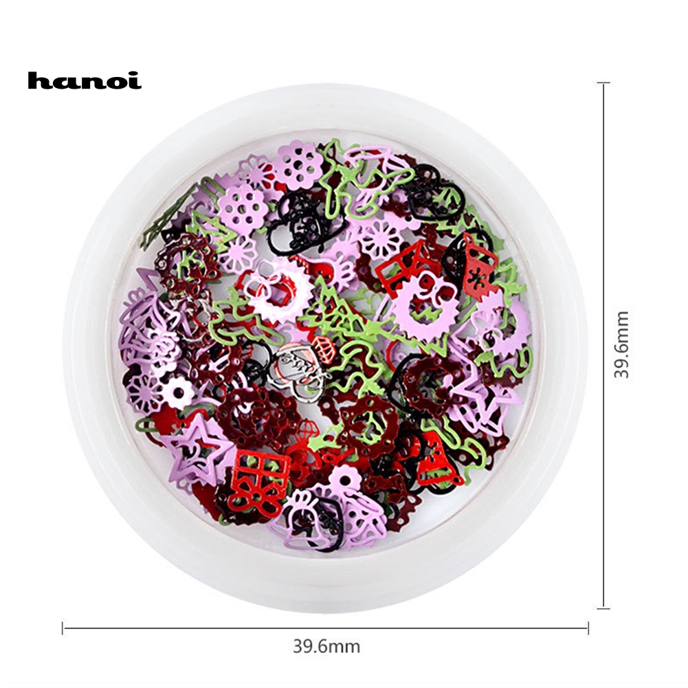 Hộp Phụ Kiện Trang Trí Móng Nghệ Thuật Hình Vớ Giáng Sinh