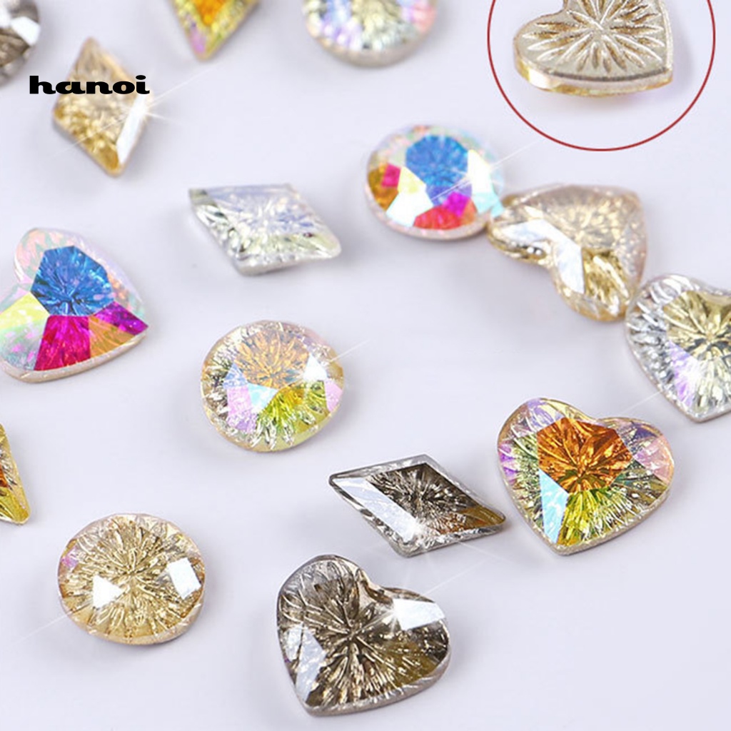 Hộp Phụ Kiện Trang Trí Móng Tay Trong Suốt Lấp Lánh