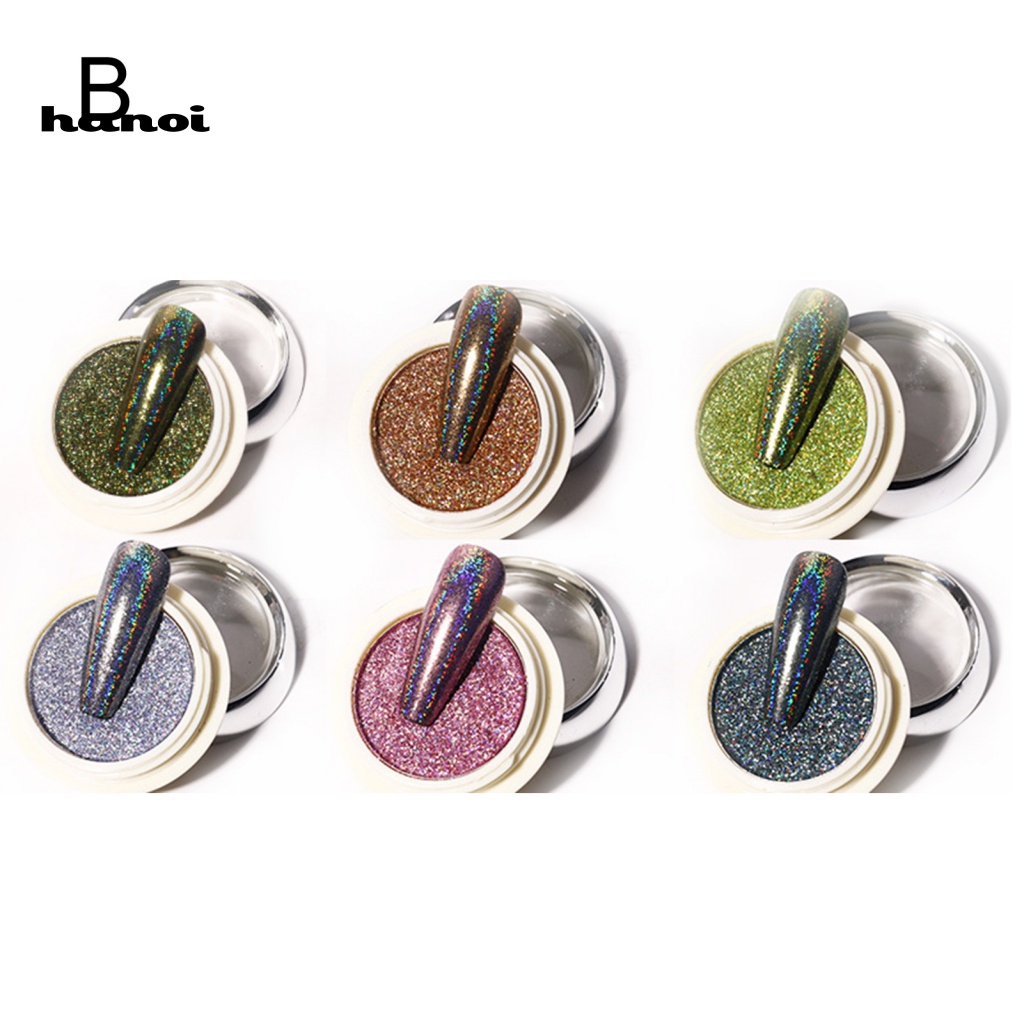 Set 6 Hộp Bột Tráng Gương Mạ Điện Dùng Để Trang Trí Móng Nghệ Thuật