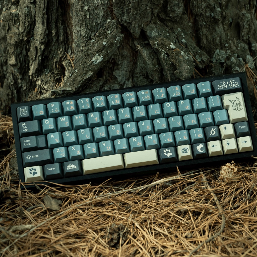 Bộ keycap Silent Forest nhựa PBT in dyesub cao cấp 168 phím dày 1.4mm