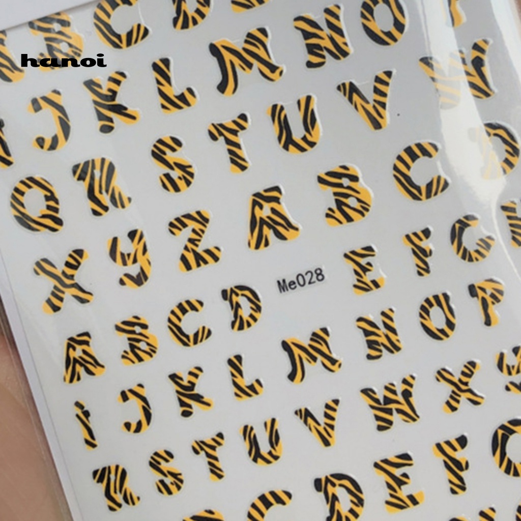 Miếng Dán Trang Trí Móng Tay Hình Hổ Hoạt Hình Màu Nước Siêu Mỏng