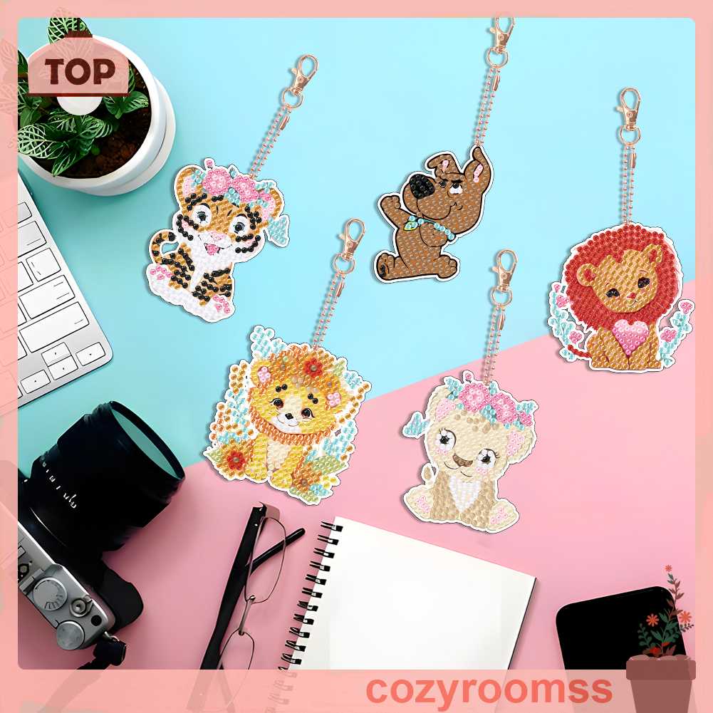 Móc Khóa Gấu Trúc Kim Cương 5D