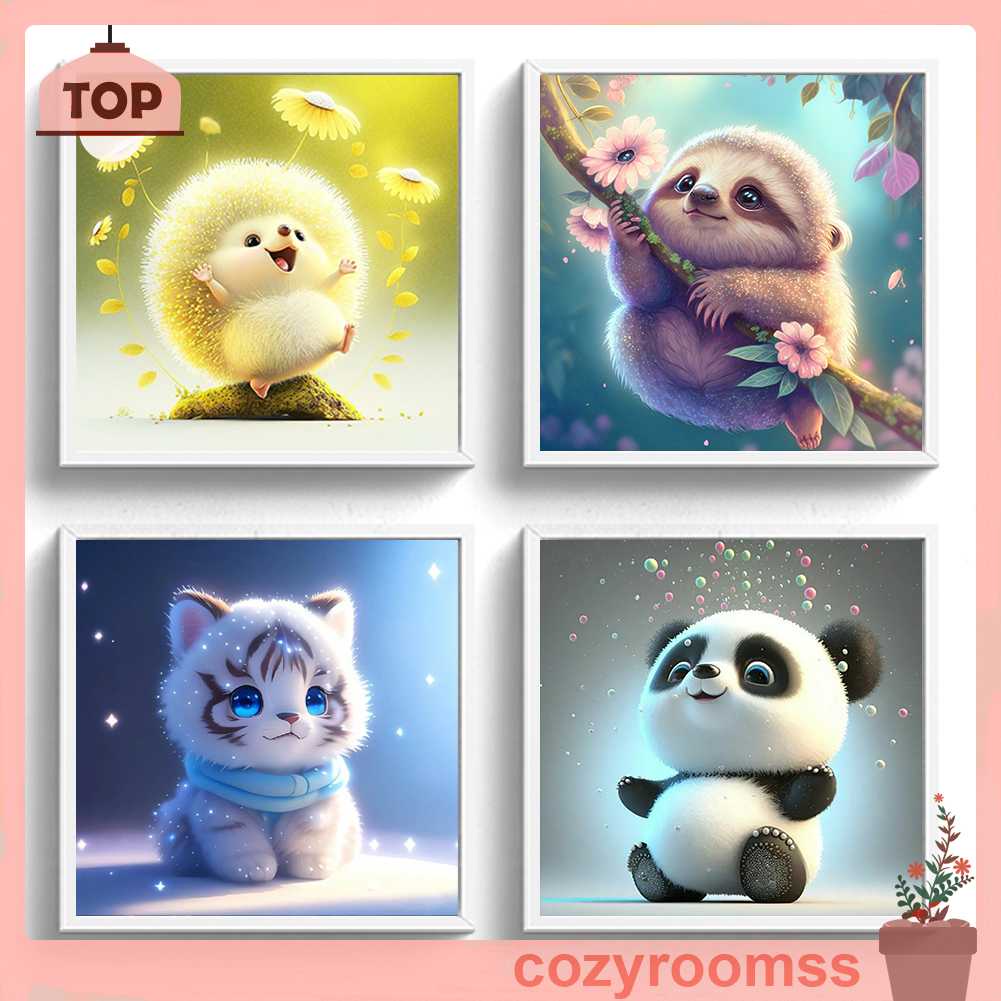 Tranh Đính Đá Kim Cương Toàn Bộ 5D DIY Hình Vẽ Động Vật