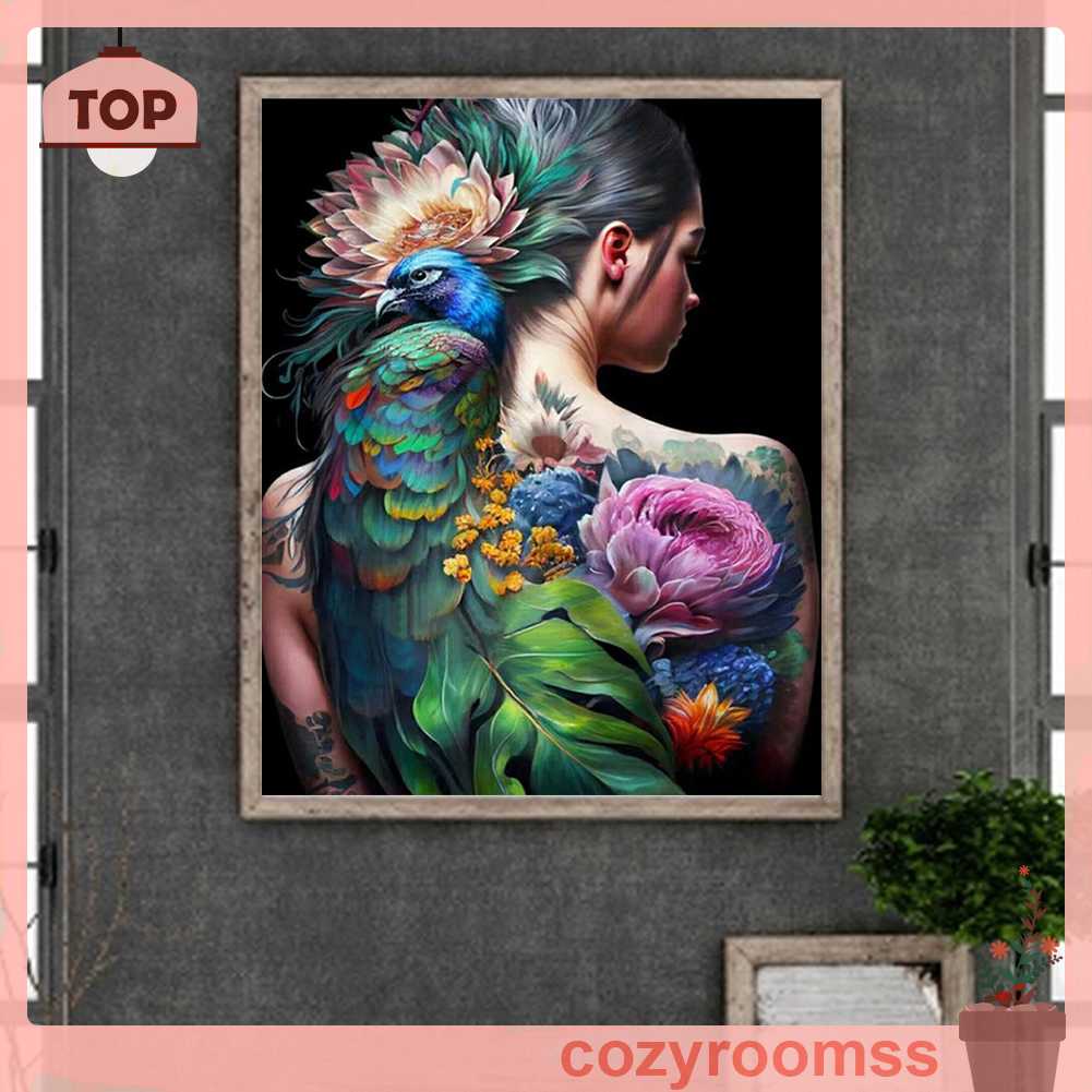 Tranh Đính Đá Kim Cương Toàn Bộ 5D DIY Hình Vẽ Cô Gái Trang Trí Nhà Cửa