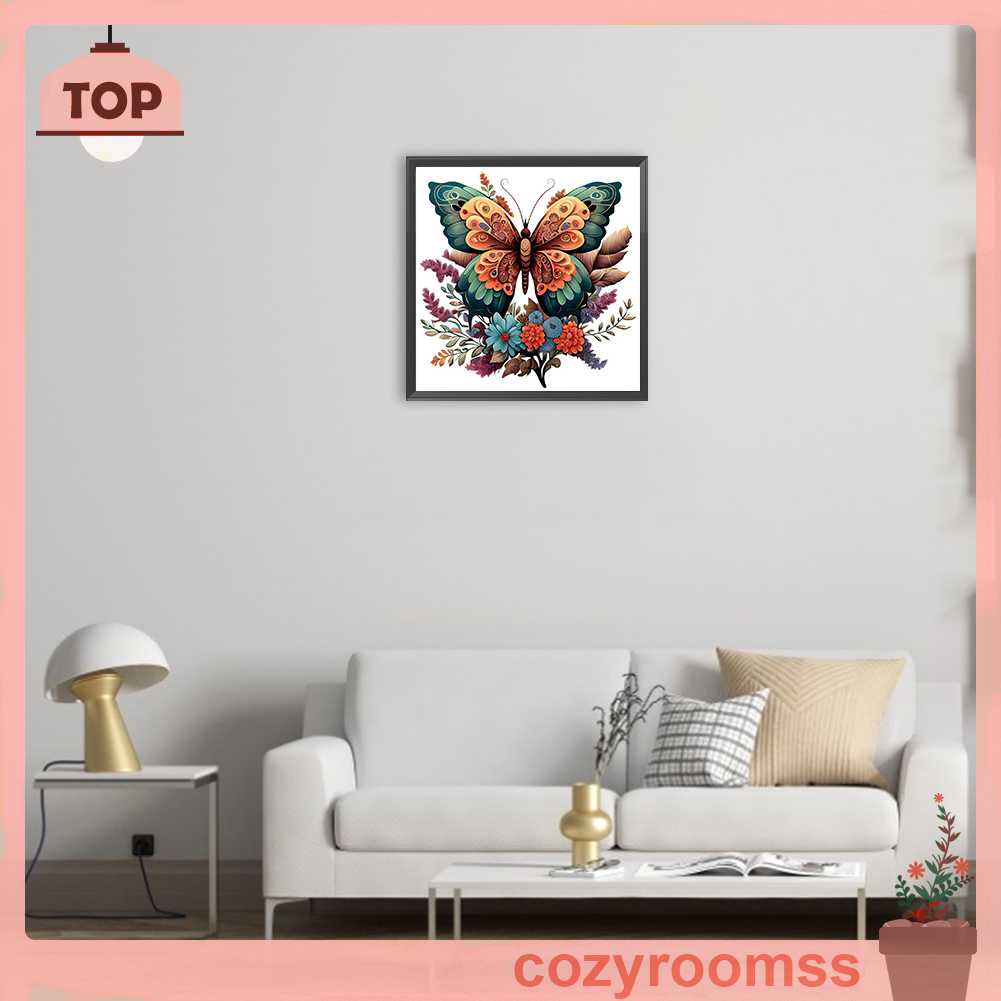 Tranh Đính Đá Kim Cương Toàn Bộ 5D DIY Hình Vẽ Bướm