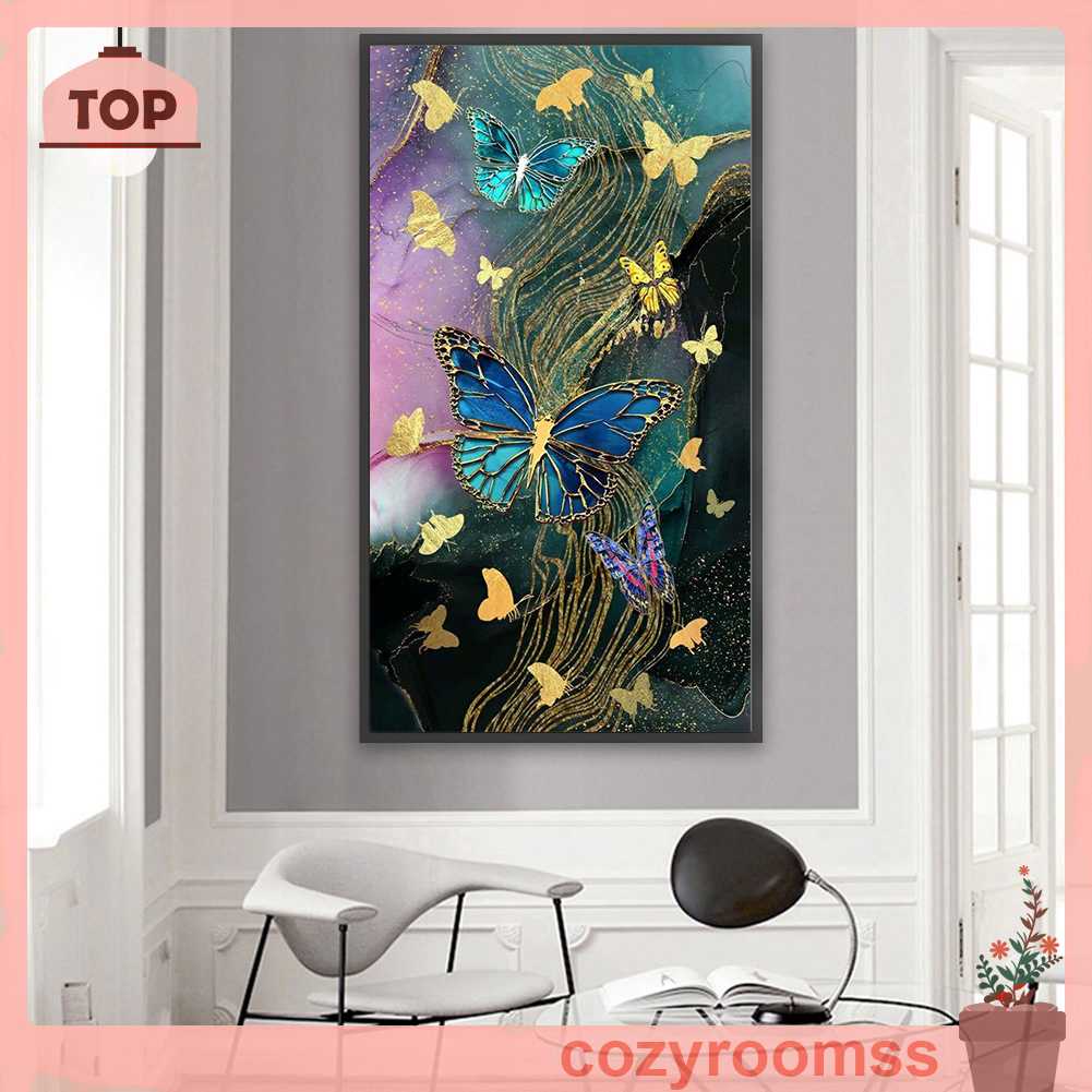 Tranh Đính Đá Kim Cương Toàn Bộ 5D DIY Hình Vẽ Bướm