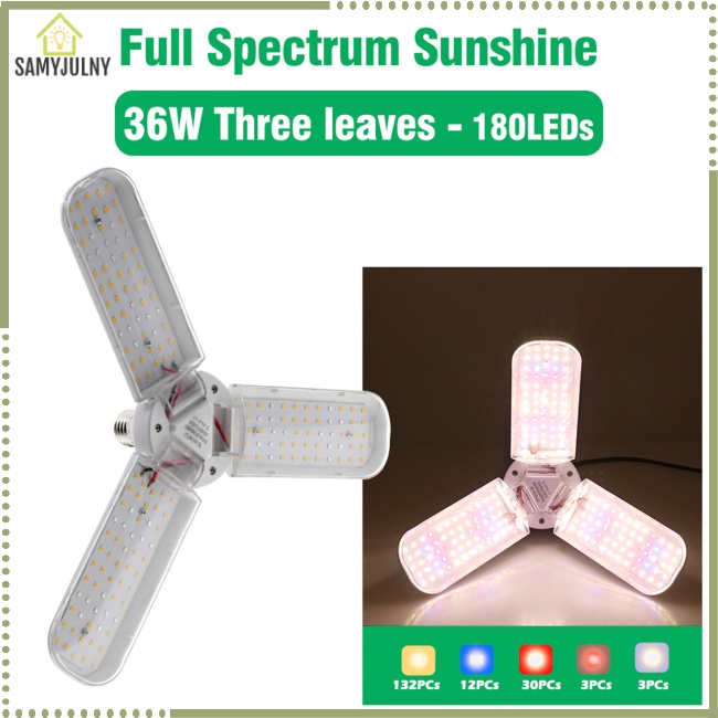 Đèn Led Trồng Cây Trong Nhà Có Thể Gập Lại E27 24w 36w 48w