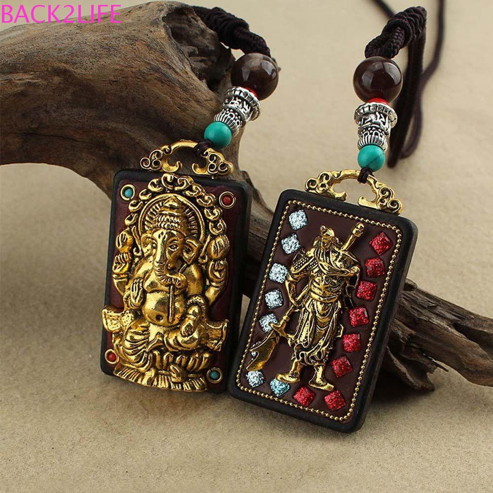 Vòng Cổ Choker 2 Lớp Mặt Hình Voi Bằng Gỗ Mun Phong Cách Vintage Thời Trang