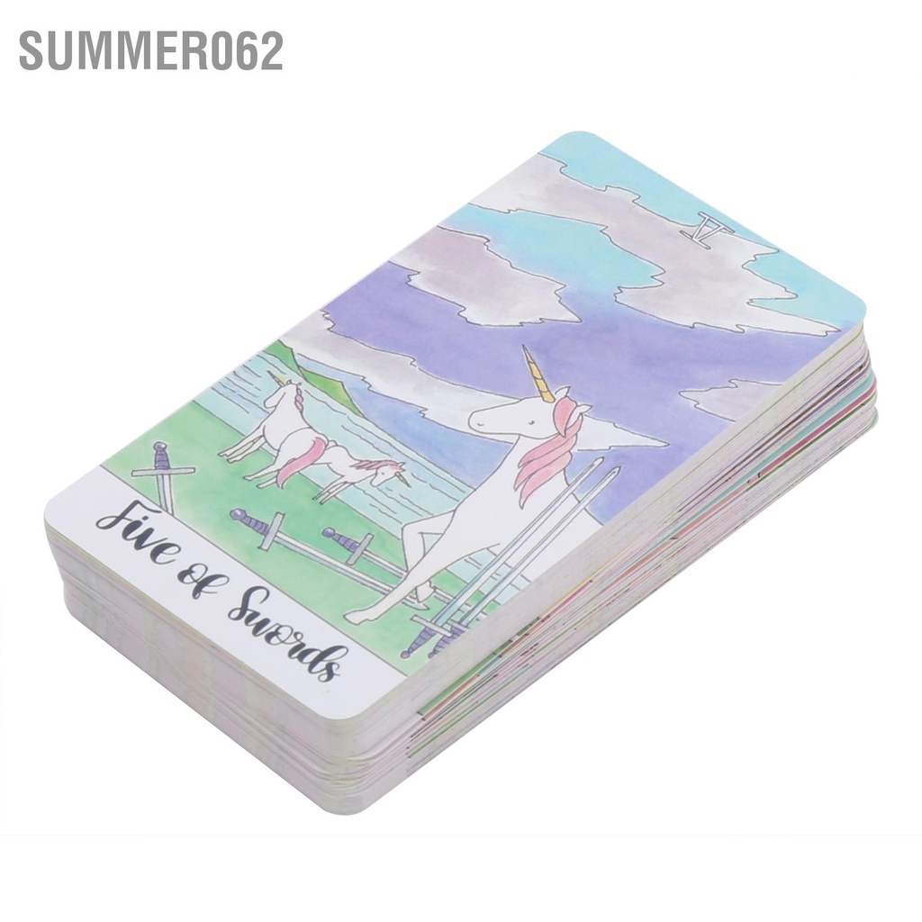 Summer062 Bói bài Tarot Giấy in đồng Bảng tương tác Thẻ chơi trò Quà tặng
