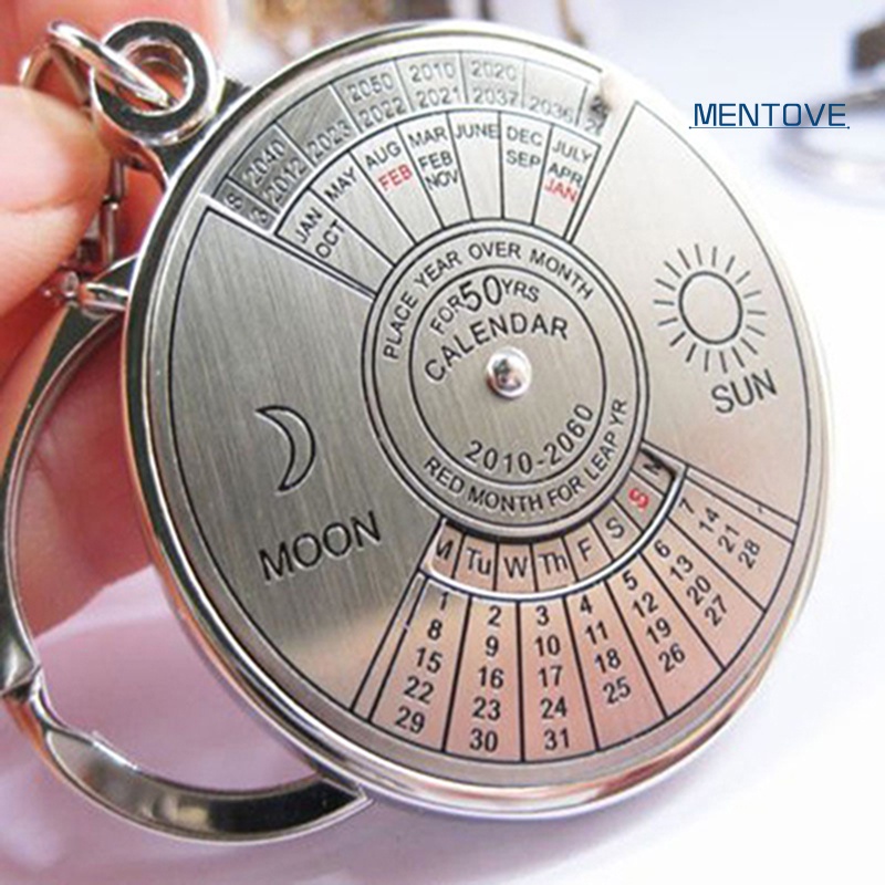 Móc Chìa Khóa Bằng Hợp Kim Bạc Hình Lịch 50 Năm