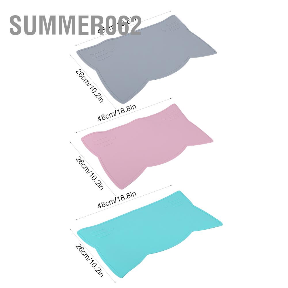 Summer062 Thảm trải bàn hút silicone cho bé Placemat cách nhiệt chống trượt trẻ mới biết đi