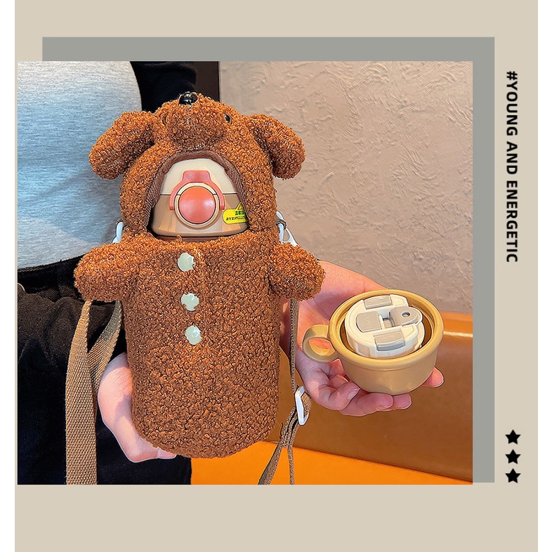 Bình Nước Giữ Nhiệt Bằng Thép Không Gỉ 316 Kèm Giá Đỡ Tiện Lợi