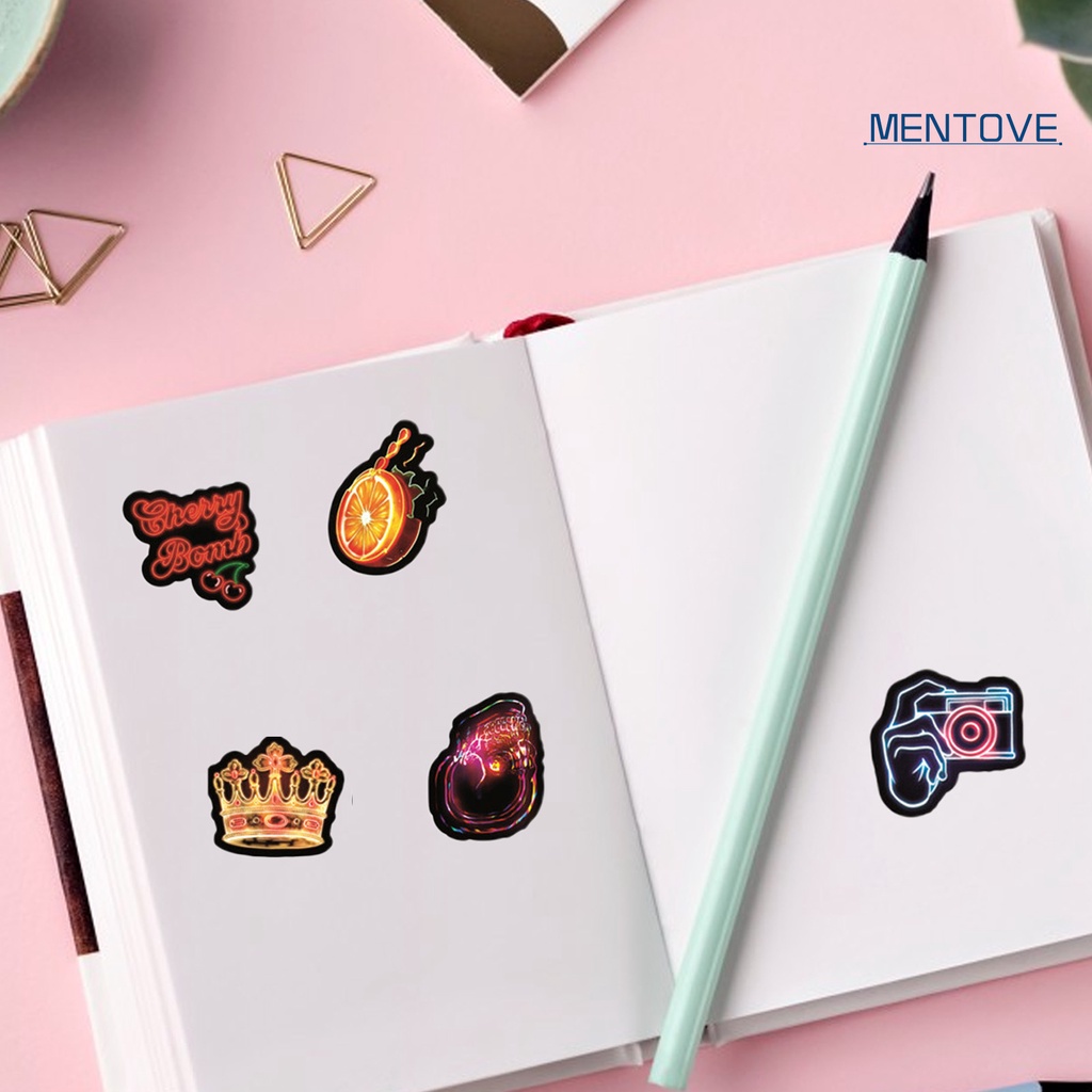 Bộ 50 Sticker Họa Tiết Hoạt Hình Vui Nhộn Chống Thấm Nước Trang Trí Laptop Ván Trượt