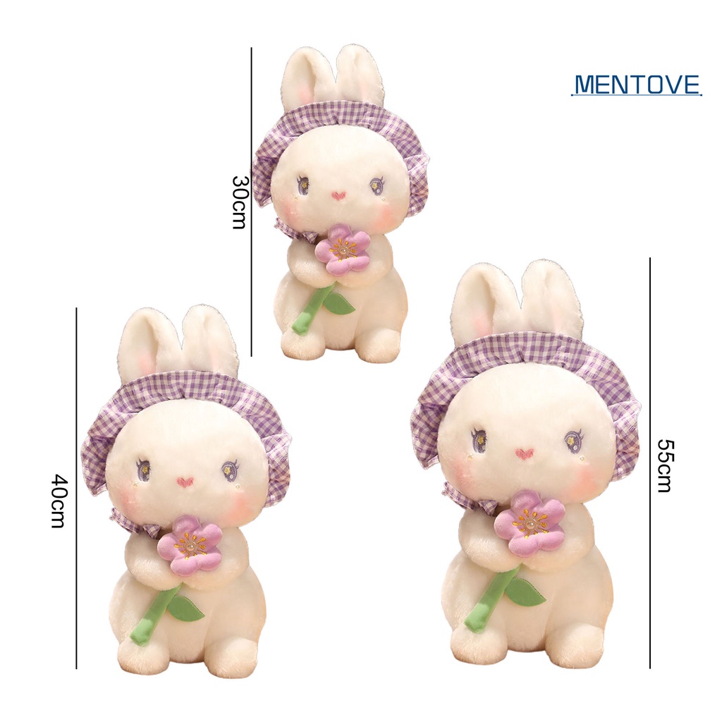 Thỏ Nhồi Bông Chất Liệu Cotton PP Mềm Mại Phong Cách Lolita Dễ Thương