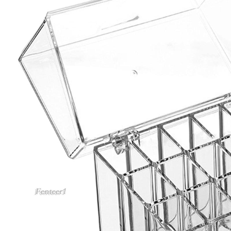 [Fenteer1] Hộp Đựng Son Môi 18 Ngăn Có Nắp Lật