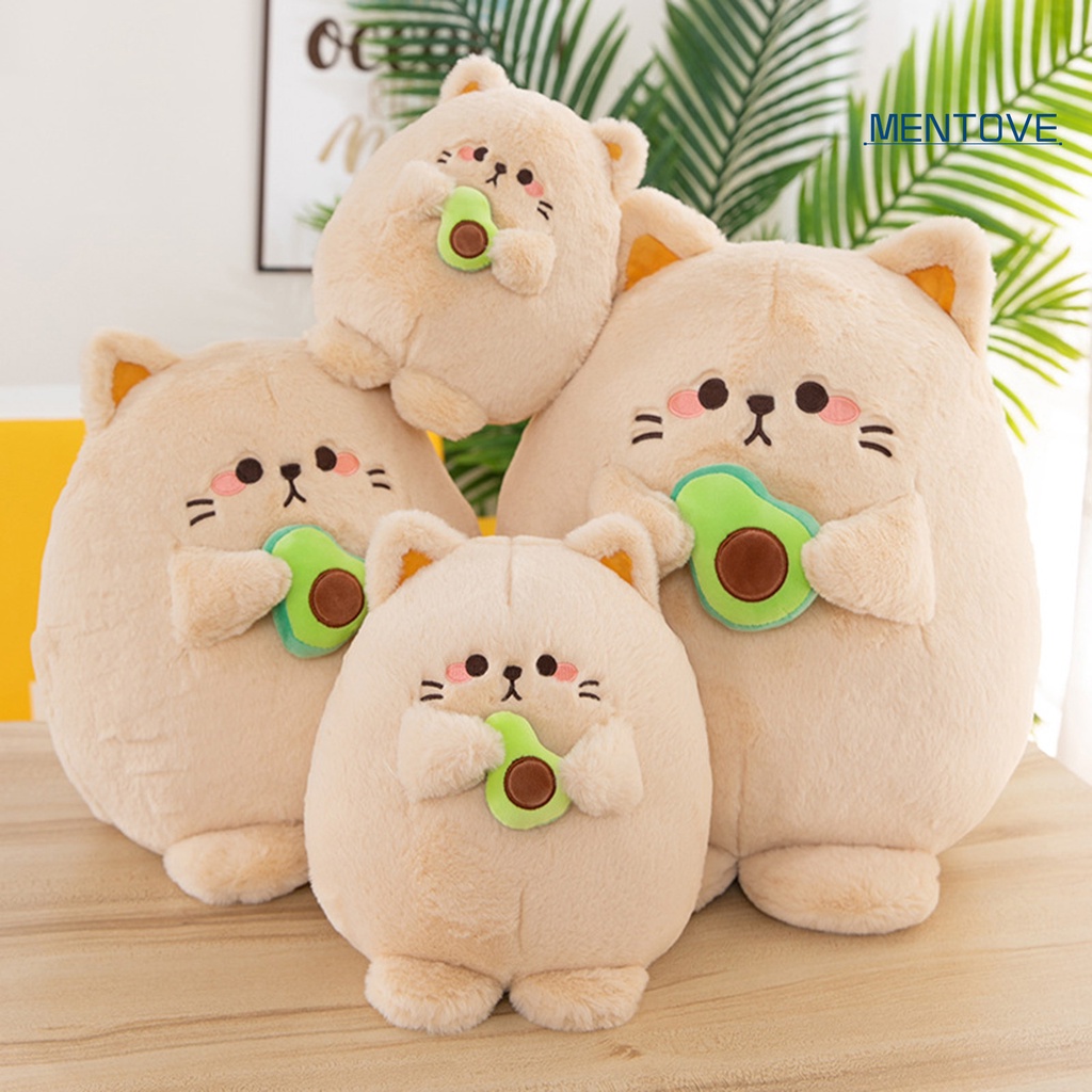 [MT] Đồ chơi nhồi bông Mềm Mại Hình Chú Mèo Mập / Quả Bơ Đáng Yêu Trang Trí Ghế Sofa / Quà Giáng Sinh