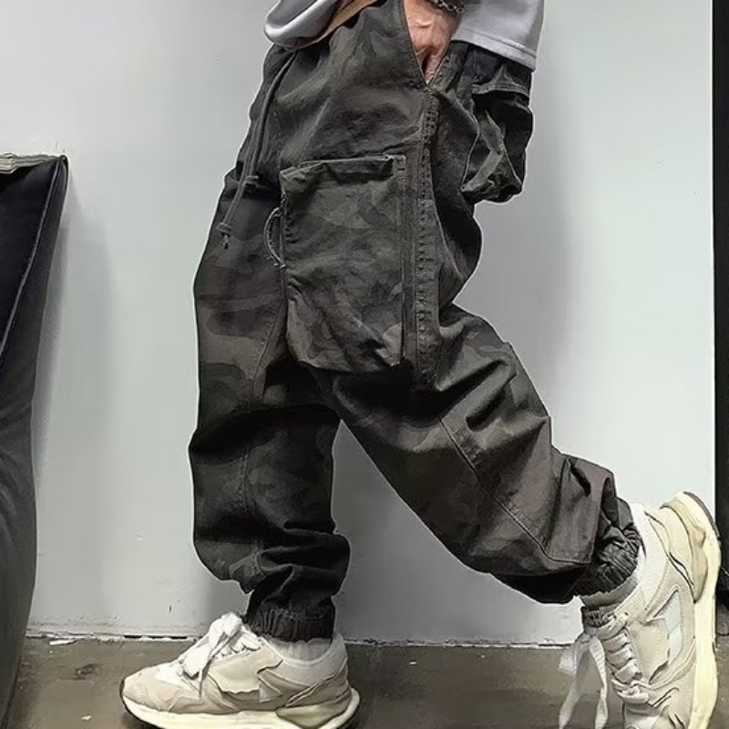 X Quần Dài Họa Tiết Rằn Ri Phong Cách Retro Mỹ Cá Tính Cho Nam