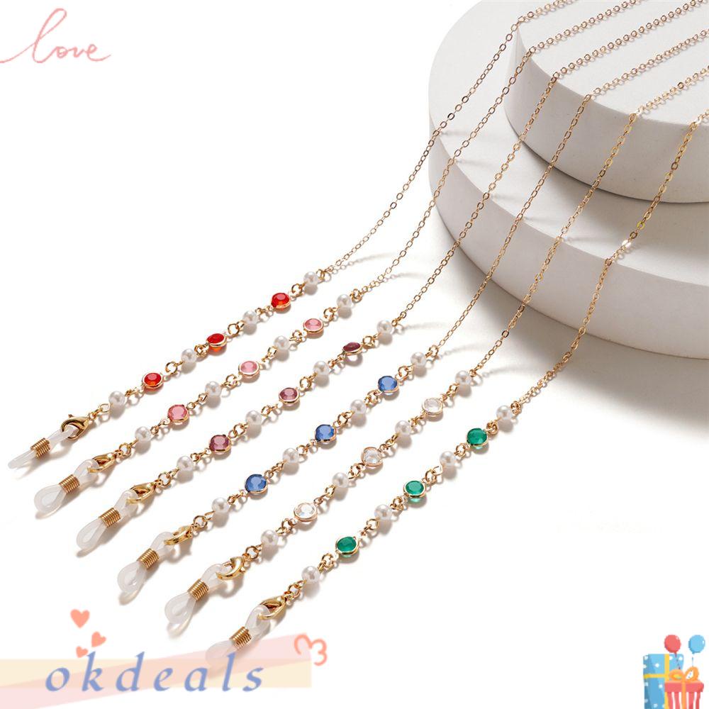 Dây Đeo Mắt Kính Đính Hạt Thời Trang