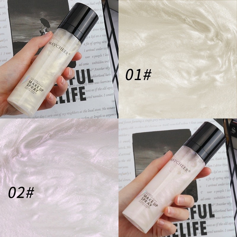 Xịt khoá nền căng bóng Maycheer kiểm soát dầu cố định lớp makeup homezzdecor
